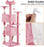 Yaheetech Multi-Level Cat Tree Stand House Furniture with Condos, Scratching Posts