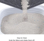 unipaws Cat Litter Trapping Mat, Litter Box Scatter Control Pad, Litter Free Floors and Urine Waterproof, Gentle on Paws, No Phthalate