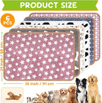 6 Pcs Dog Blanket Super Soft Pet Puppy Blankets Calming Dog Blankets for Small, Medium Large Dogs Warm Sleep Mat Washable Dog Blanket for Puppy Cat (36"×24")