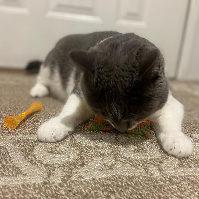 SPOT Kitty Fun Tubes Cat Toy | Bouncy Cat Toy with Catnip Inside for Cats and Kittens to Bite, Swat and Chase | Interactive Cat Toy | 3 Pieces