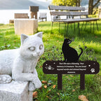 Pet Cat Memorial Grave Markers - Rngmsi Flowers Butterfly Cat Metal Garden Stakes Grave Decorations for Cemetery Pussy Memorial Stones Plaques for Outdoors