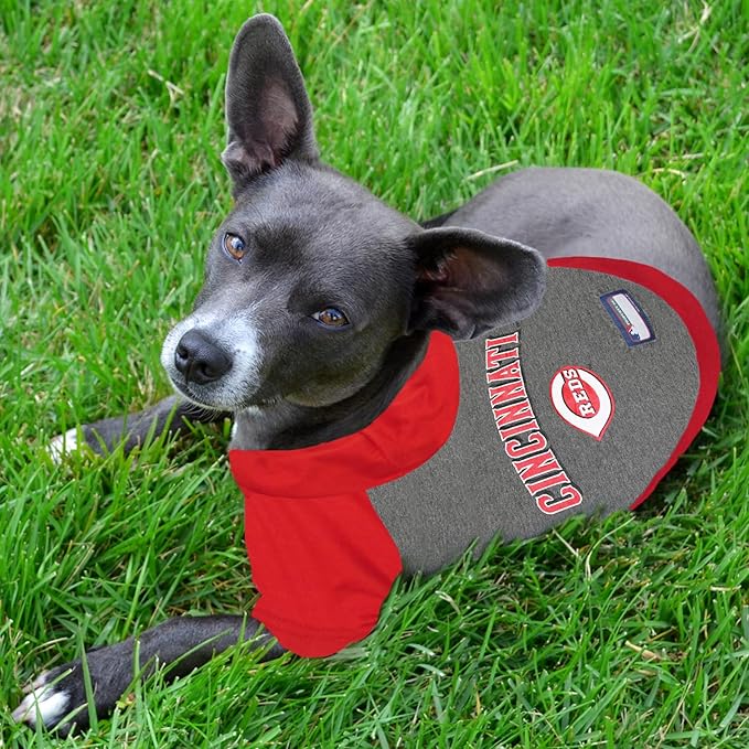 Pets First MLB Cincinnati Reds Dog Hoodie Size X-Small, Baseball Shirt for Pet, Licensed Dog Sports T-Shirt, MLB Team Jersey for Cats, Cat & Dog Costume Apparel Available in 4 Sizes