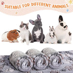Tatuo 4 Pcs Dog Blanket for Pet Cat Blankets Indoor Puppy Teething Stuff Toys Paw Print Fleece Soft Blanket Sleep Mat for Guinea Pig Cage(Gray,Medium(30 x 20.5 Inch),Square)