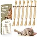 Tocirelo Silvervine Sticks Cat Toys - 6Pack Natural Cat Chew Toy Teeth Cleaning, Matatabi Dental Care Kitten Treat, Catnip Cat Teething Toys, Catmint Silver Vine Sticks for Bored Indoor Kitty