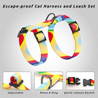 Cat Harness and Leash Set, Adjustable Kitten Harness Escape Proof Cats Harness, Soft Lightweight Walking Travel Pet Harness, Cute Kitty Harness Leash Set for Small Medium Cats, Yellowstone Park