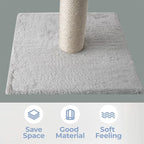 Dimaka 34'' Cat Scratching Post, Cat Scratching Post, Cat Scratcher for Large Cats with Teasing Toy Ball, Natural Sisal White and Grey (Grey)