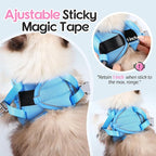 Dooradar Cat Harness and Leash Set, Escape Proof Lightweight Kitten Harness, Soft Breathable Reflective Vest for Outdoor Walking Traveling, Adjustable for Small Cats, Pink & Blue, S