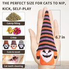 Retro Shaw Catnip Toys Gnome, Fun Cat Toys for Indoor Cats Kitty, Safe Teeth Cleaning Interactive Kitten Chew Kicker Toy for All Pet Breeds, 3 Pack