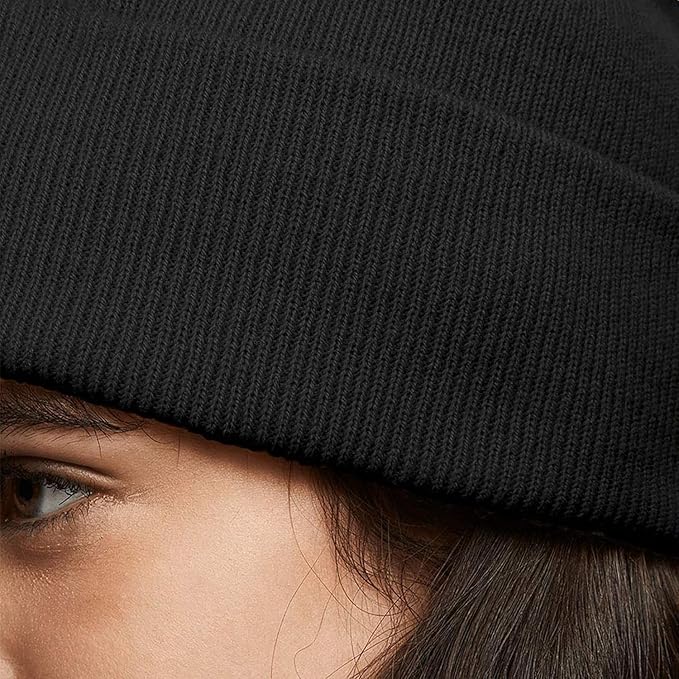 Funny Beanies Warm Knit Hats Fall Winter Black Hip Pop Knit Hat Cap for Women Men