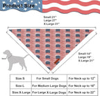 ADOGGYGO American Flag Dog Bandana 2 Pack, Reversible White Red USA Flag Pet Scarf Bib, Adjustable Fit 4th of July Bandanas for Small Dogs Pets (Small)
