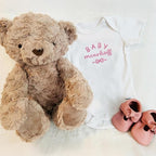 COUPLEHOODIES Personalized Baby Onesie Bodysuit – Custom Embroidery Gift for Pregnancy Reveal Baby Shower or First Grandchild