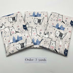1 Yard (Pre-Cut) 43" x 36" (109cm x 92cm) Premium Floral Cotton Quilting Sewing Fabric, DIY Sewing Patchwork Supplies for Face mask Clothing Handmade Craft&Home Decoration (Cute cat 7)