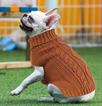 Dog Sweaters for Small Dogs Winter Dog Clothes for Chihuahua Yorkie Warm Puppy Sweater Knitted Pet Clothes Cute Doggy Cat Outfit for Thanksgiving (Brown, X-Small)