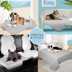 Cooling Blanket for Dogs - Q-MAX>0.4 Waterproof Pet Throw Blanket Bed Cover, Non-Slip Dog Blankets for Couch Protector, Washable Furniture Cover for Summer, Grey,40x60