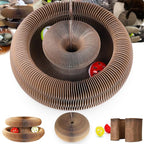 Magic Organ Cat Scratcher Board with 2 Bell Ball, Cat Ball Adventure The Ultimate Interactive Mental Physical Exercise for Indoor Cats Toy