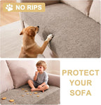 H.VERSAILTEX Non Slip Pet Couch Cover Chenille Dog Bed Protector Thick Soft Sofa Slipcover Pet Friendly Washable Couch Cushion Covers for Pets (68" x 82", Taupe)