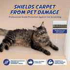 Panther Armor Scratch-Proof Carpet Protector for Pets, Plastic Rug Runner and Cover, 12.2 x 43 inches, Cat Scratch Protector for Doorway, Stop Cat from Scratching, Door Mat