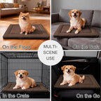 Dog Bed Mat - Dog Crate Pad - Reversible Mat for Pet Comfort - Soft Bed Crate Pads for All Seasons - Durable, Machine Washable Mat for Crates, Travel, and Home (Dark Brown, 24" L*18" W*1.5" Th)