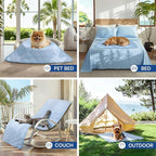 Luciphia Waterproof Cooling Blanket for Dogs Couch Cover Q-MAX>0.5, Leakproof Pet Mat Non-Slip for Cat Puppy Crate Bed Protector Outdoor Throw (Light Blue, 30x70 inches)
