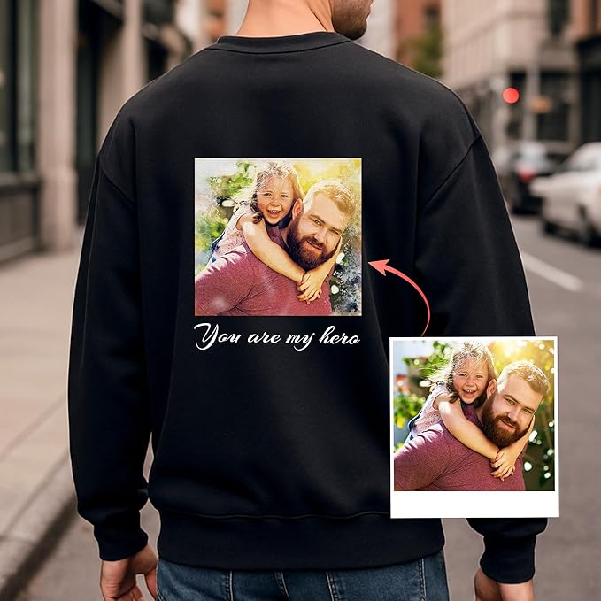 Easycosy Custom Sweatshirt for Couples Men Women, Personalized Hoodies Valentine's Day Gift Matching Sweater for Him Her