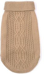 Stretchy Cat Sweater - 17 Colors & 6 Sizes | Snug Winter-Ready Knit for Boy/Girl Cats & Kittens(Khaki, Medium)