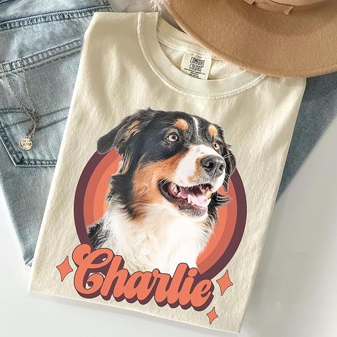Custom Dad Shirt Personalized Picture T-Shirt for Men for New Dad Daddy Gift for Grandpa