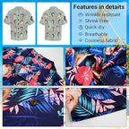 Custom Hawaiian Shirt with Face for Men, Unisex Tropical Beach Shirts Personalized Casual Funny Hawaii Button Down Shirts