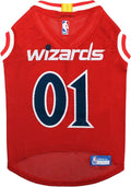 Pets First NBA WASHINGTON WIZARDS DOG Jersey, Large - Tank Top Basketball Pet Jersey