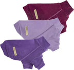 Fitwarm 3 Pack Classic Fleece Dog Sweater, Turtleneck Dog Sweatshirt, Dog Winter Clothes for Small Dogs Boy Girl, Pet Pullover Jumper, Cat Apparel, Purple, MediumPurple, Dark Red, XXL