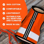 Kitty Holster Reflective Cat Harness – High-Visibility Cat Harness for Travel, Day and Night Walking - Soft Cotton Cat Accessories, Breathable, Secure & Washable, Made in USA - Outrageous Orange, XS