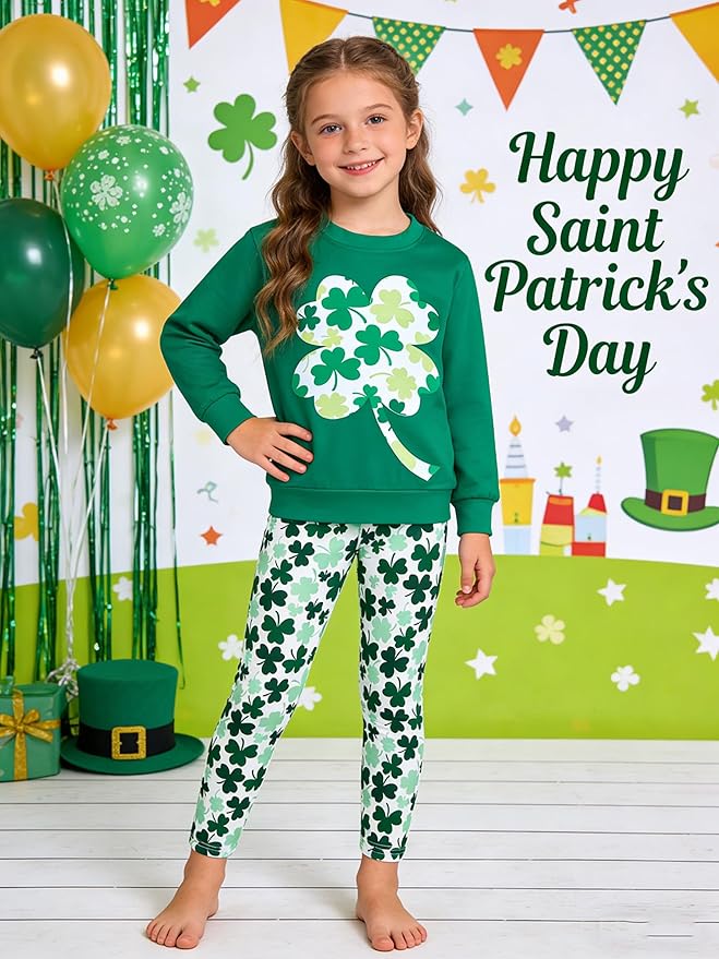 Little Girls Unicorn Outfits 2 Piece Kids Ruffle Sleeve Sweatshirt + Leggings Fall Leopard Clothing Sets 2-10 Years Old