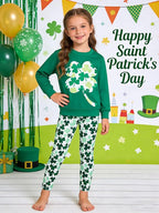 Little Girls Unicorn Outfits 2 Piece Kids Ruffle Sleeve Sweatshirt + Leggings Fall Leopard Clothing Sets 2-10 Years Old