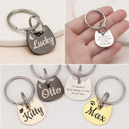 Anavia Small Size Dog Cat ID Tags, Small/XS Personalized Color Plated Stainless Steel Puppy Kitten Name Tags, Customized Engraved Nameplate Pet Collar Tag (Silver, Cat Head)