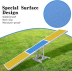 Dog Agility Seesaw - 118"x13"x21" Dog Agility Training Equipment for Backyard Obstacle Courses, Weather Resistant & 2-Level Height Adjustable
