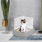 Cat Litter Box Splash Guard Pee Shields - Anti-Splashing Reusable High Sided Litter Box High Wall Cat Toilet Training Kit for Open Top Litter Pan (4 PCS)
