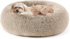 Calming Dog Bed & Cat Bed, Anti-Anxiety Donut Cuddler Warming Cozy Soft Round Bed, Fluffy Faux Fur Plush Cushion Bed for Small Medium Dogs and Cats (20"/24"/27"/30")