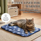 Dog Bed Mat, Reversible Crate Pad & Cute Dog Bed - Machine Washable Kennel Mat with Ultra Soft for Small Dogs & Cats