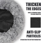 ShinHye Cat Bed Round Plush Fluffy Hooded Cat Bed Cave, Cozy for Indoor Cats or Small Dog beds, Soothing Pet Beds Doughnut Calm Anti-nxiety Dog Bed - Waterproof Bottom Washable (20×20inch, Grey)