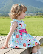 Mioglrie Baby Girl Dress Summer Girl Clothes Infant Outfits Newborn Ruffle Sleeveless Sundress Cute Dresses for Girls