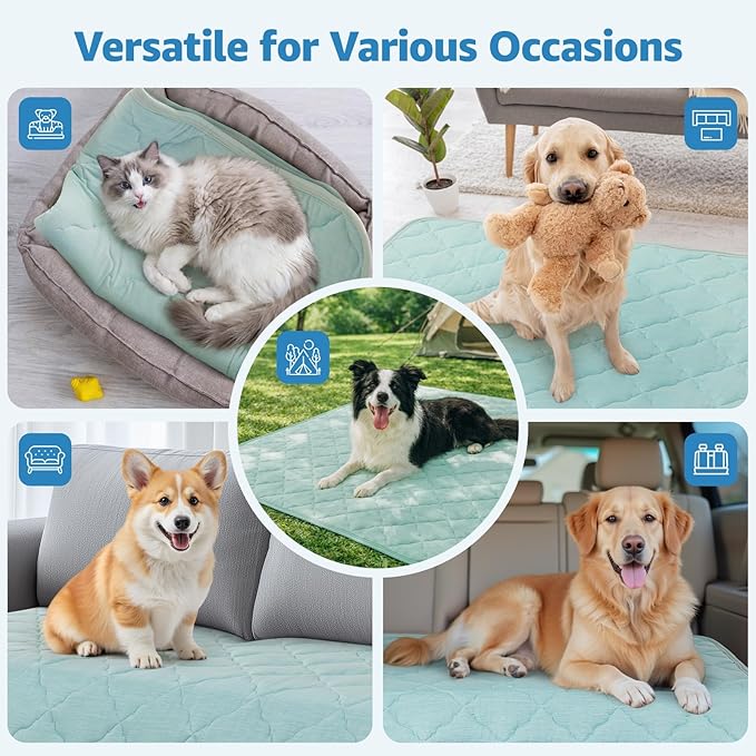 LOOBANI Dog Cooling Mat for Summer - Cooling Mat for Large Dogs with Anti-Slip Bottom, Durable Pet Cool Mat for Dogs, Cats, Indoor & Outdoor Use, Sofas, Bed, Kennels and Floor