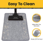 Cat Scratcher Mat,Natural Sisal Cat Scratch Pad with Hook&Loop Tape,Horizontal Floor Kitty Scratching Pads Rug for Indoor,Cat Furniture Protector for Couch&Carpets&Sofas, Medium, Grey, 2 Pack