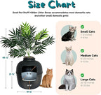 Good Pet Stuff Hidden Litter Box Planter, Decorative Cat Litter Enclosure with Carbon Filter, Artificial Plant, Easy Clean, Indoor Design, Original Round Style, Essentials Kit, Black Suede