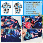 Custom Hawaiian Shirt with Face for Men, Unisex Tropical Beach Shirts Personalized Casual Funny Hawaii Button Down Shirts
