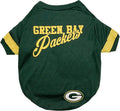 Green Bay Packers Dog & Cat T-Shirt, Large. NFL Team Football Shirt. New Stripe Design, Durable & Cute Sports PET TEE Outfit