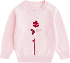 Simplee kids Baby Girl Knit Sweater with Bear in The Pocket Toddler Pullover Sweater Cute Fall Winter Clothes