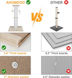 Cat Scratching Post 34 Inches Heavy Duty and Thicker Cat Scratching Post Sisal Rope with Hanging Ball and Mice Scratching Post for Indoor Cats and Adult(Beige)