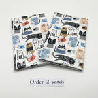 1 Yard (Pre-Cut) 43" x 36" (109cm x 92cm) Premium Floral Cotton Quilting Sewing Fabric, DIY Sewing Patchwork Supplies for Face mask Clothing Handmade Craft&Home Decoration (Cute cat 6)