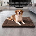 Dog Bed Mat - Dog Crate Pad - Reversible Mat for Pet Comfort - Soft Bed Crate Pads for All Seasons - Durable, Machine Washable Mat for Crates, Travel, and Home (Dark Brown, 30" L*20" W*1.5" Th)