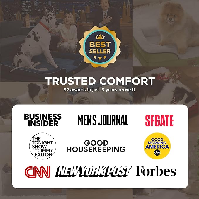 Bedsure XL Plus Orthopedic Dog Bed for Extra Large Dogs - Washable XLarge Dog Cat Bed Waterproof, Comfort Dogs Couch Sofa with Washable Removable Cover, Pet Bed with Nonskid Bottom, Hazel, 48"