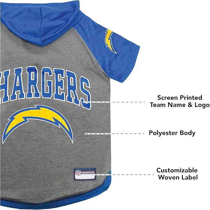 Chargers Hoodie Tee by Pets First